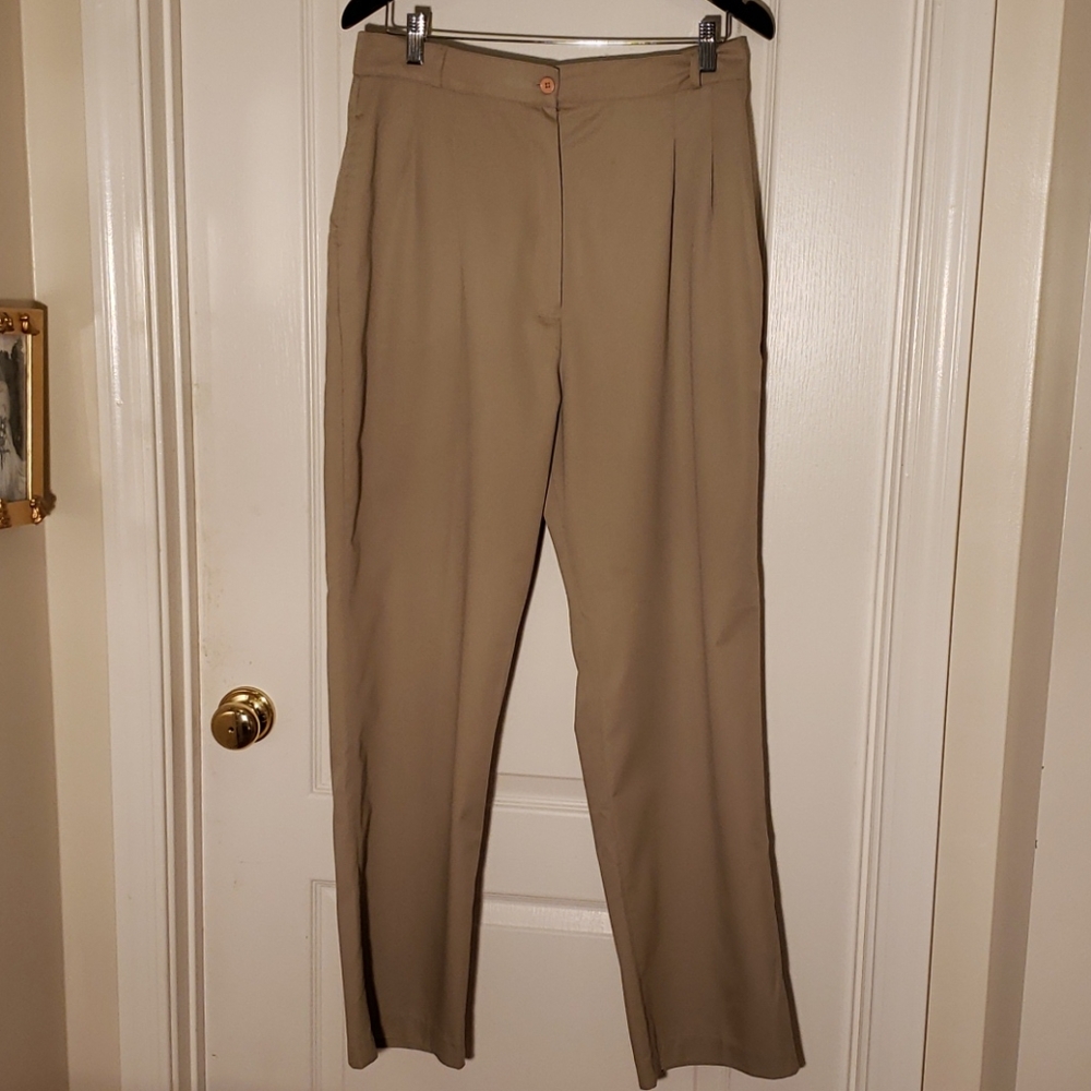Jeana tan pleated pants